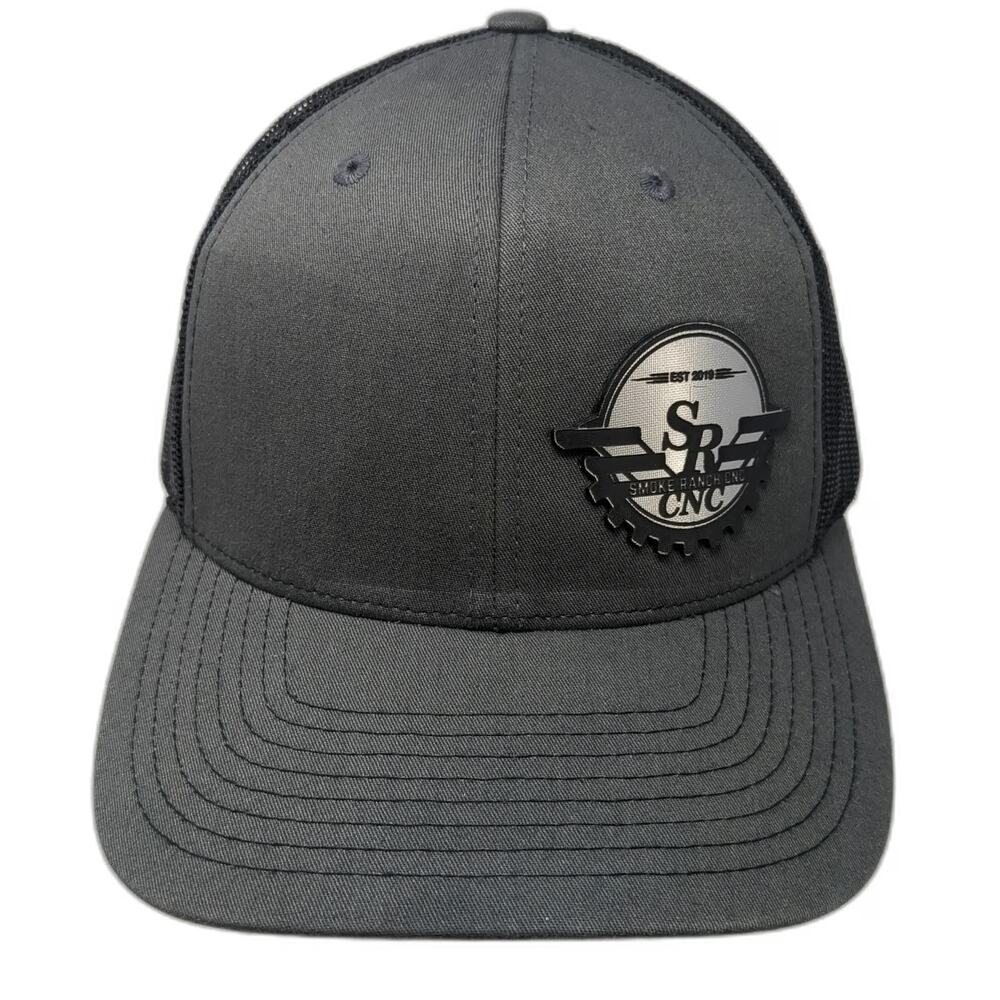 Richardson 112 Trucker Hat Gray One Size Mesh Back Snapback CNC Logo Adjustable